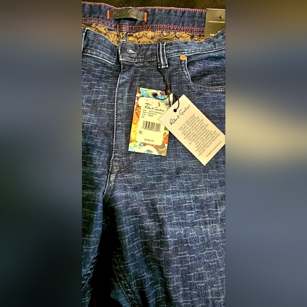 Robert Graham Indigo Denim Jeans NEW WITH TAGS . - Picture 2 of 12